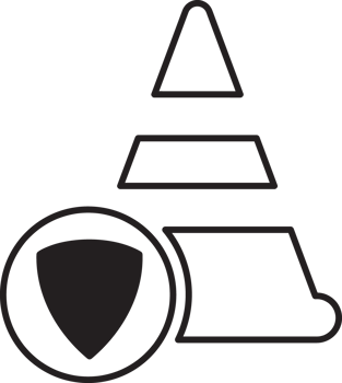 training cone with security icon png