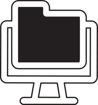 computer icon with file folder png