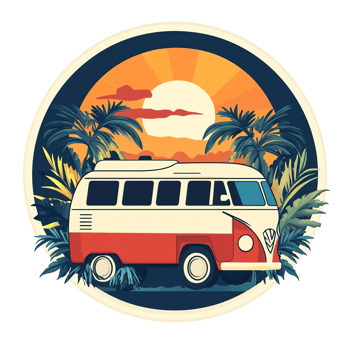 Sunset Van Tropical Vacation png