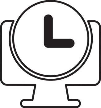 time icon on a computer monitor png