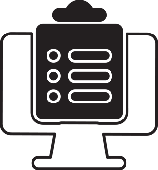 clipboard icon on a computer monitor png