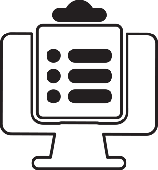 task icon on a computer monitor png