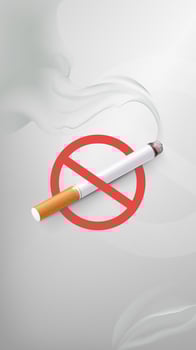 vertical illustration of cigarettes on a grey background on World No Smoking Day vector