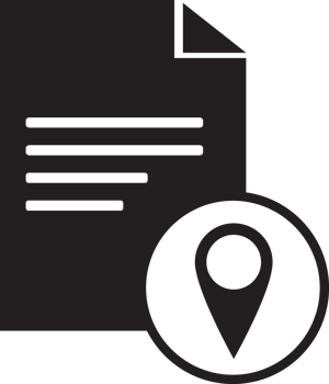 black document with a location icon png