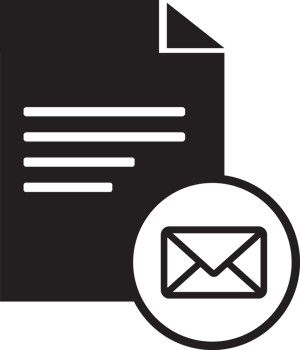 black document with mail icon png