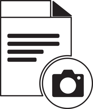 paper file with camera icon png