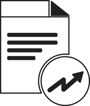 document with progress arrow icon png