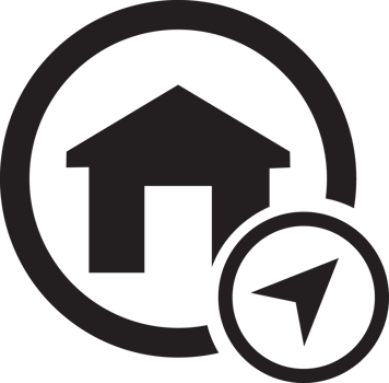 black home icon with navigation png
