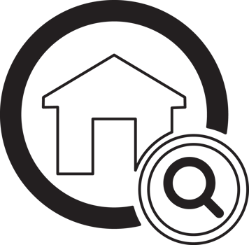 home icon with magnifying glass png