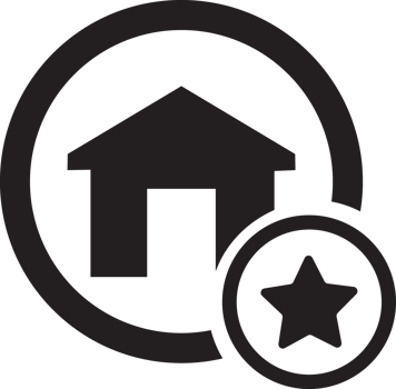 black house with a star icon png