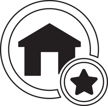 home with a star icon png