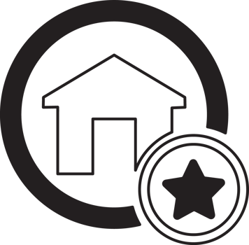 simple house with a star icon png