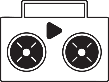 drawing of a boombox png