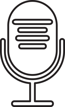 outline simple podcast microphone icon png