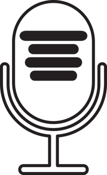 simple podcast microphone icon png