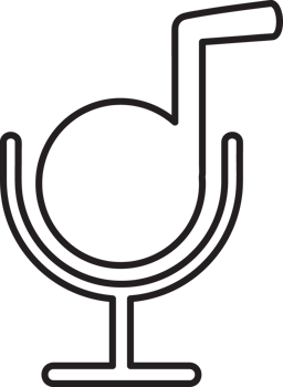 outline microphone icon with music podcast icon png