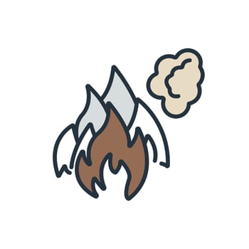 fire smoke icons vector