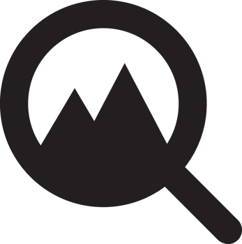 black search magnifying glass icon with image icon png