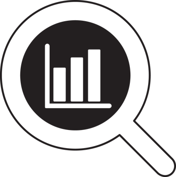 magnifying glass icon with bussiness icon png