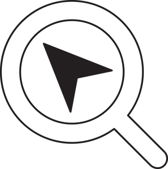 search magnifying glass icon with navigation icon png