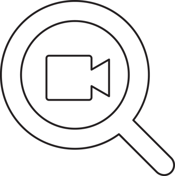 outline search magnifying glass icon with record icon png