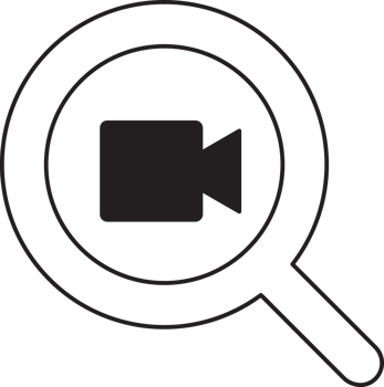 search magnifying glass icon with record icon png