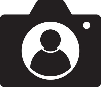 black camera with user icon png