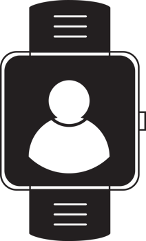 smartwatch with profile icon png