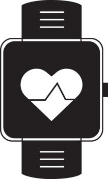 smartwatch with heart icon png