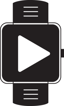smartwatch with music icon png