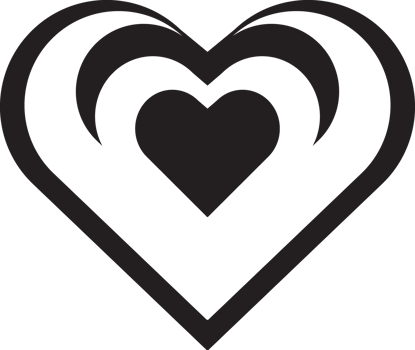 beautiful abstract love heart icon png