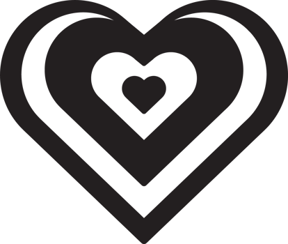 abstract love heart icon png