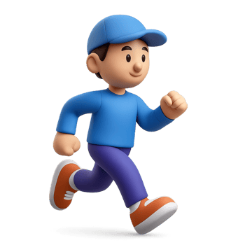 3D Animation of a Simple Jogger Character Running in Style png