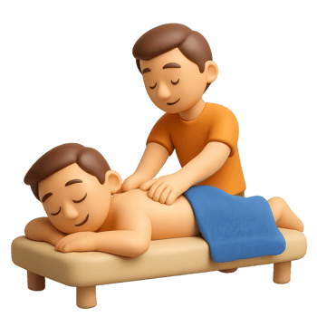 3D Simple Massage Experience Illustration for Wellness and Relaxation png