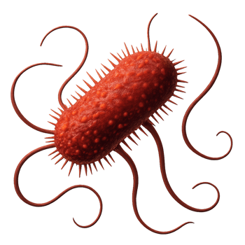 3D Illustration of Colorful Bacteria in Detailed and Vibrant Design png