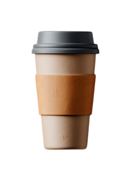 A sleek insulated coffee tumbler designed for eco conscious consumers looking for a practical and stylish reusable option with minimal branding png