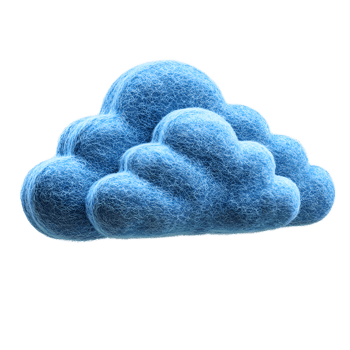 Digitally created fluffy blue cloud shaped icon symbolizing cloud computing data storage and information technology services png