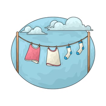 drying cloth illustration vector