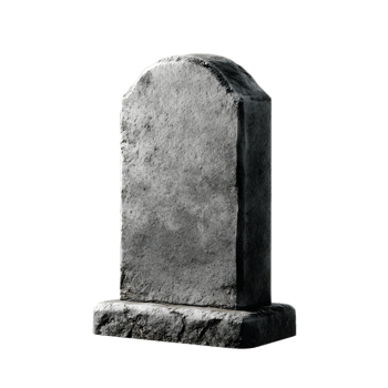 A simple gray granite gravestone stands alone in a quiet tranquil setting honoring the memory and legacy of the unknown individual it commemorates png