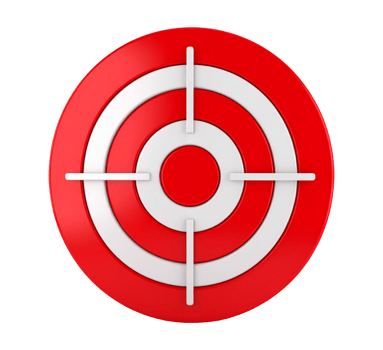 target red and white target on transparent background png