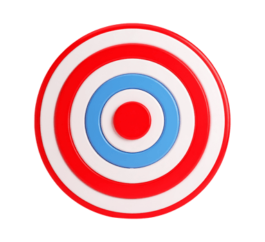 target red blue and white on transparent background png