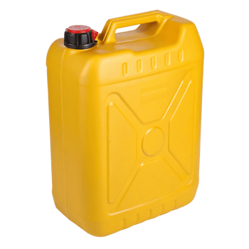 yellow plastic jerry can on transparent background png