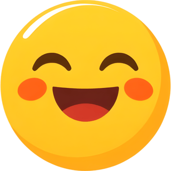Classic yellow happy face emoji png