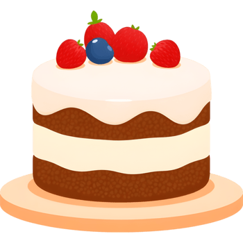 Whole berry cake with strawberry png