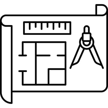 Architect Line Icons vector
