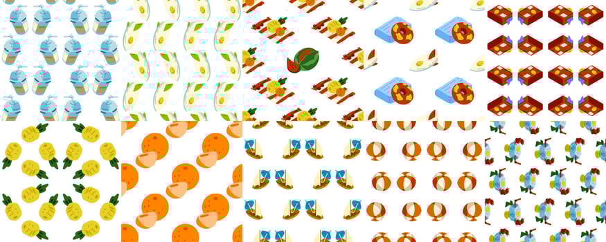 Set of 10 Seamless Summer Sea Travel Patterns vector
