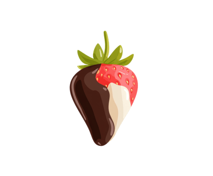Delicious chocolate dipped strawberry for dessert delight png