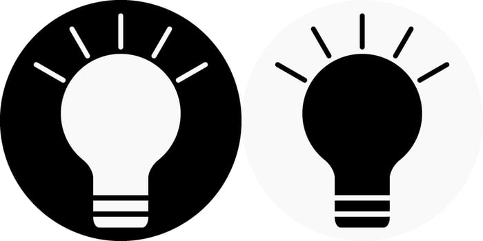 light icon on white background vector