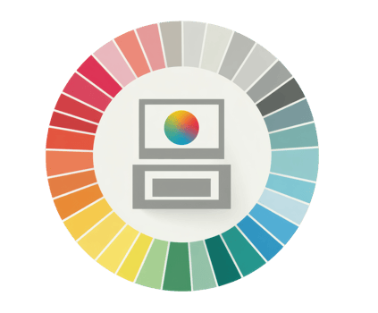 Color wheel design for visual arts and creativity projects png