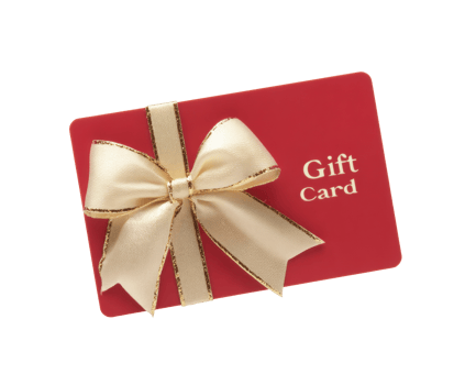 Gift card with golden bow for special occasions and celebrations png